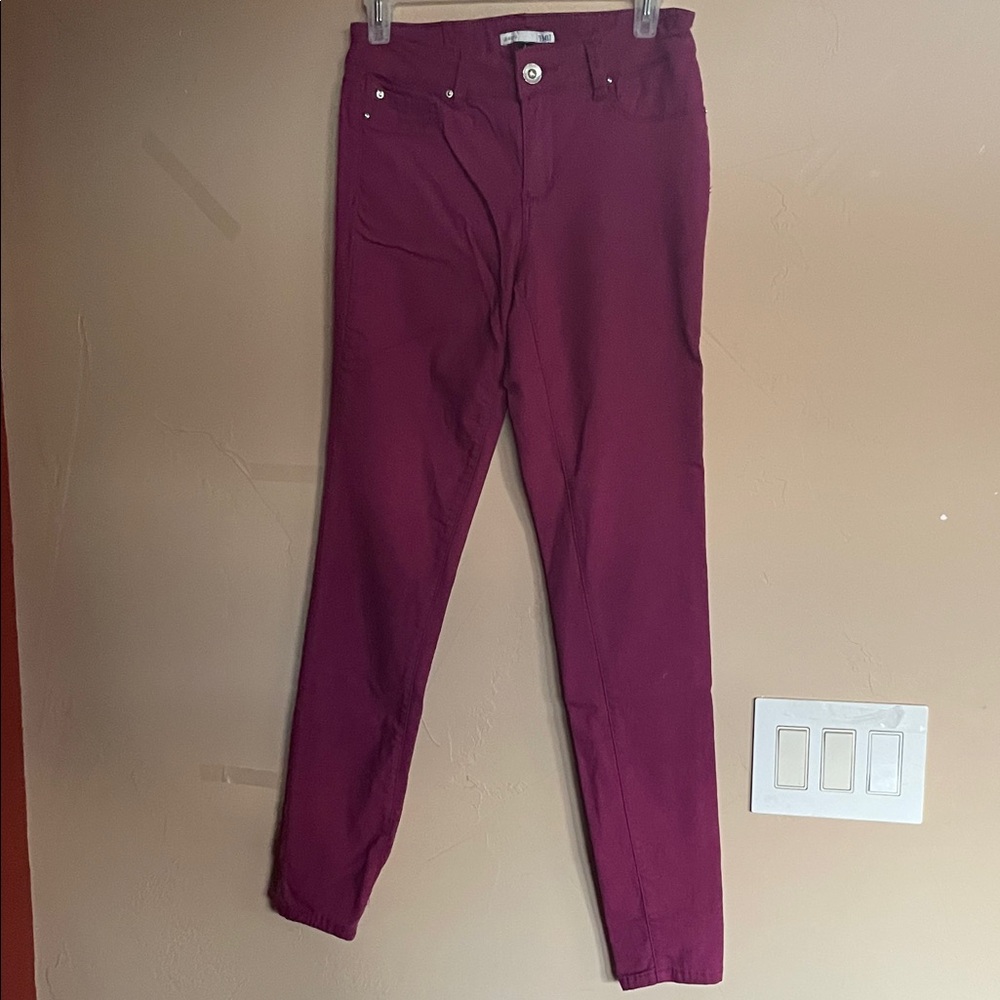 YMI Deep Plum Stretch Jeggings